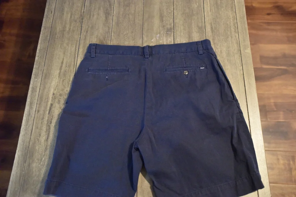 Polo By Ralph Lauren Navy Chino Shorts Size 33 LSC286